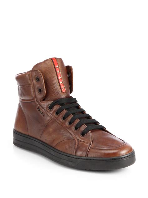 brown prada sneakers|black prada sneakers men.